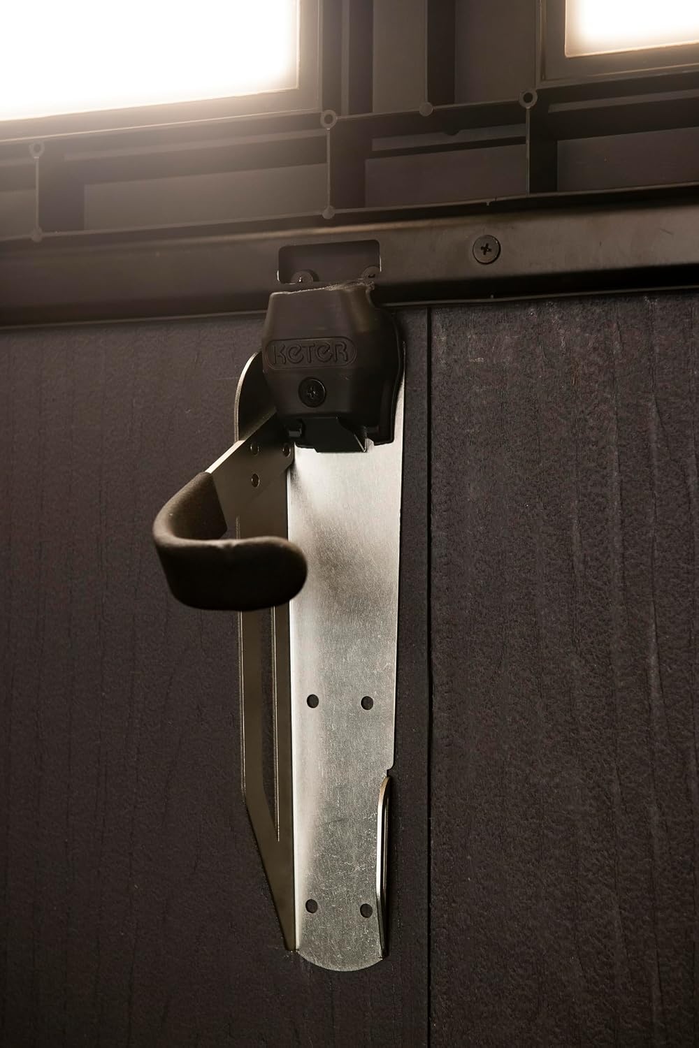 image:imageKeter Bike Rack Garage and Shed Wall Mount Bike Hanger Ideal Easily Hang and Detach Vertical System