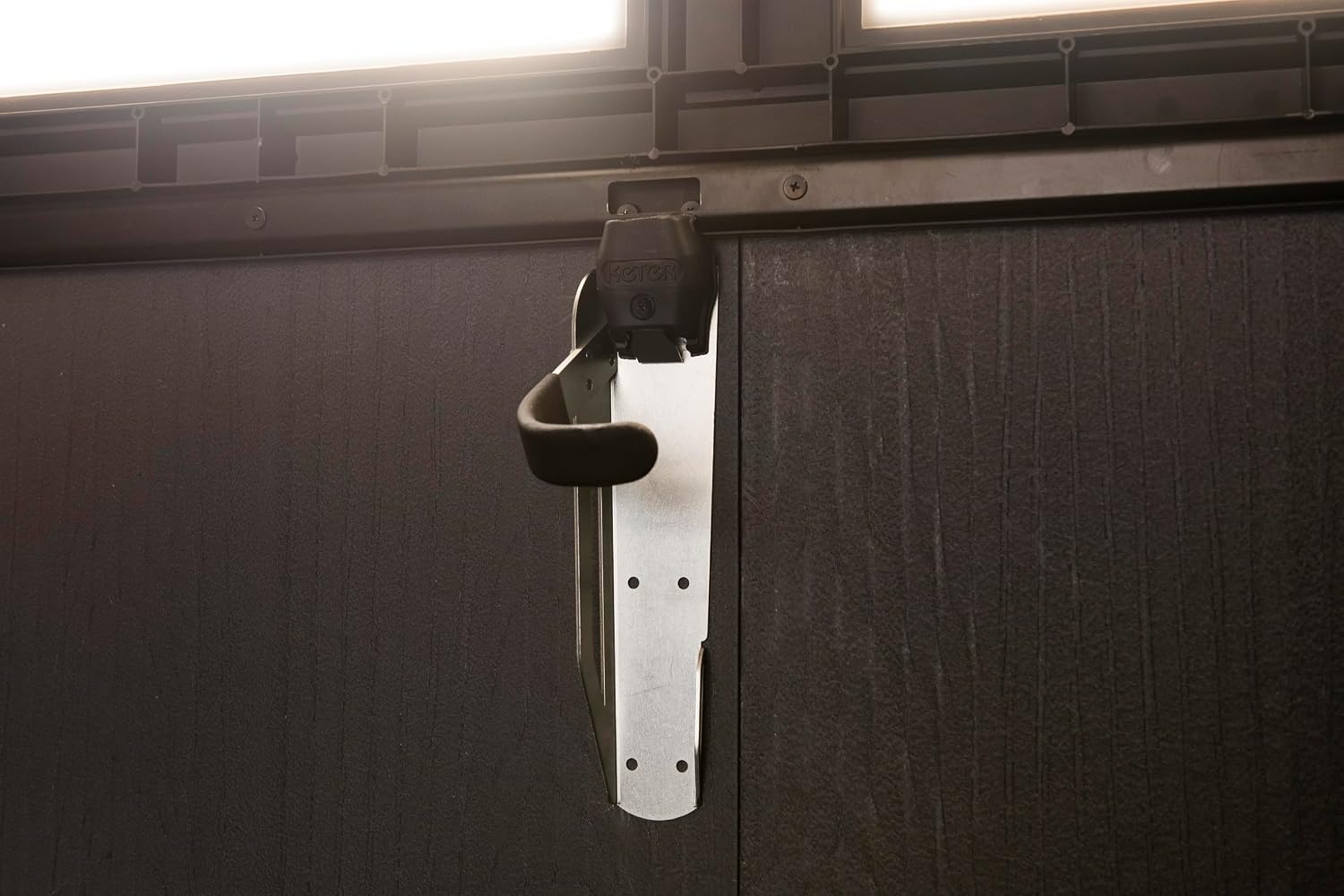 image:imageKeter Bike Rack Garage and Shed Wall Mount Bike Hanger Ideal Easily Hang and Detach Vertical System