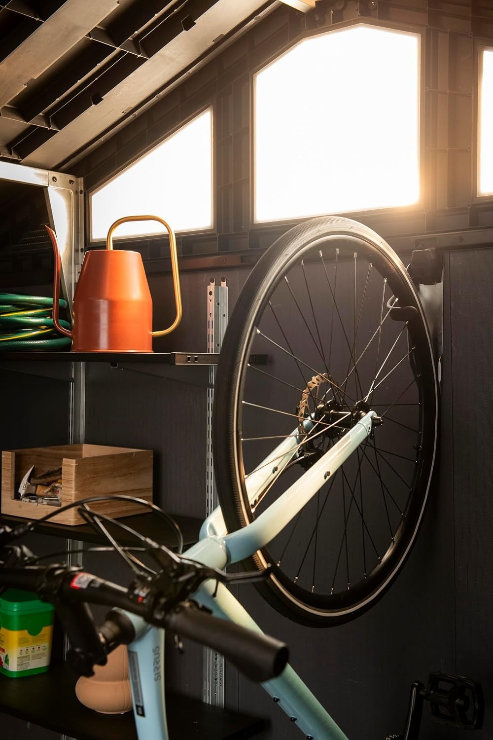 image:imageKeter Bike Rack Garage and Shed Wall Mount Bike Hanger Ideal Easily Hang and Detach Vertical System