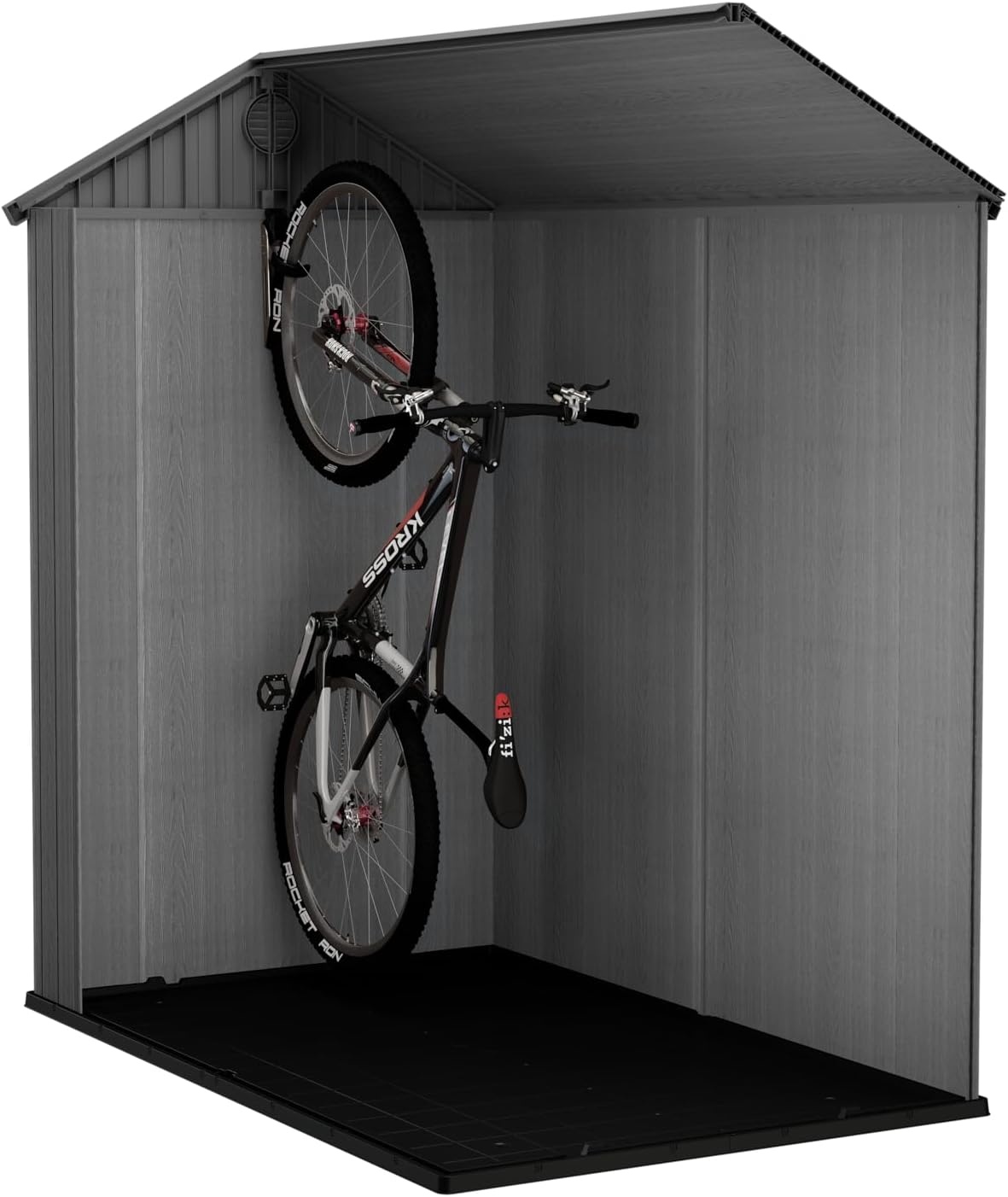 image:imageKeter Bike Rack Garage and Shed Wall Mount Bike Hanger Ideal Easily Hang and Detach Vertical System