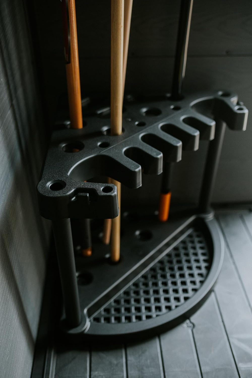 image:imageKeter Compact Corner Tool Rack for Maximum Storage and Organization Easy to Assemble and Organize 25 LongHandled Garden Tools Rakes Brooms Shovels and Accessories
