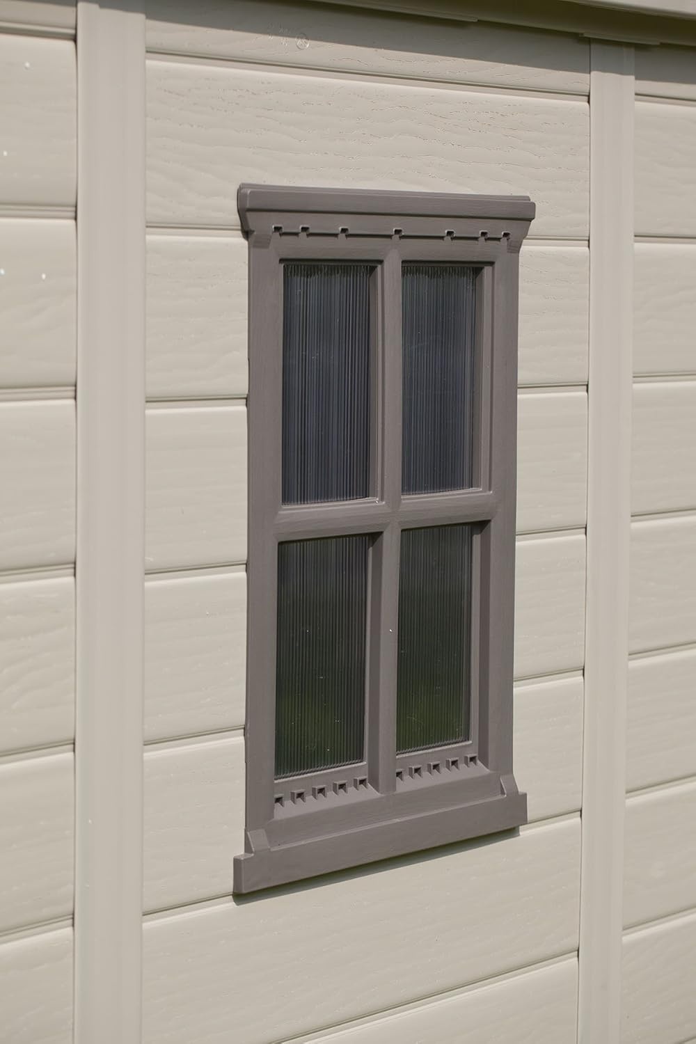 image:imageKeter Factor 8x8 Ft AllWeather Storage Shed with Skylight Window Builtin Ventilation Customizable Walls amp Lockable Double Doors Brown8x11 ft