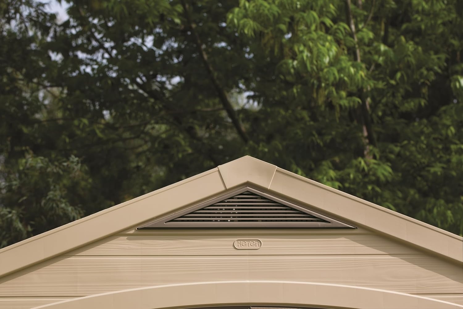 image:imageKeter Factor 8x8 Ft AllWeather Storage Shed with Skylight Window Builtin Ventilation Customizable Walls amp Lockable Double Doors Brown8x8 ft