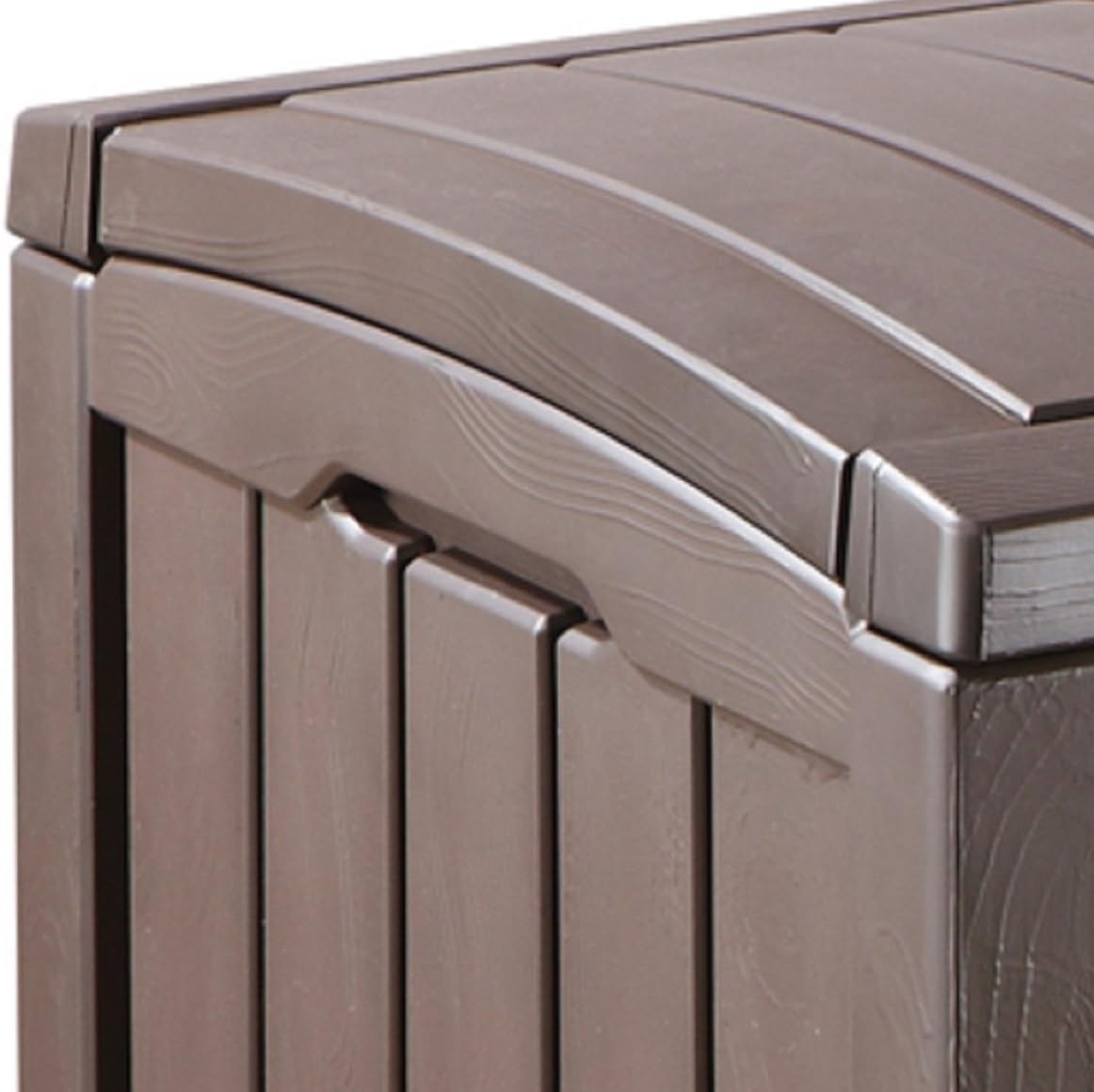 image:imageKeter Glenwood 101 Gallon Resin Large Deck BoxOrganization and Storage for Patio Furniture Outdoor Cushions Garden Tools and Pool Toys Grey amp Black