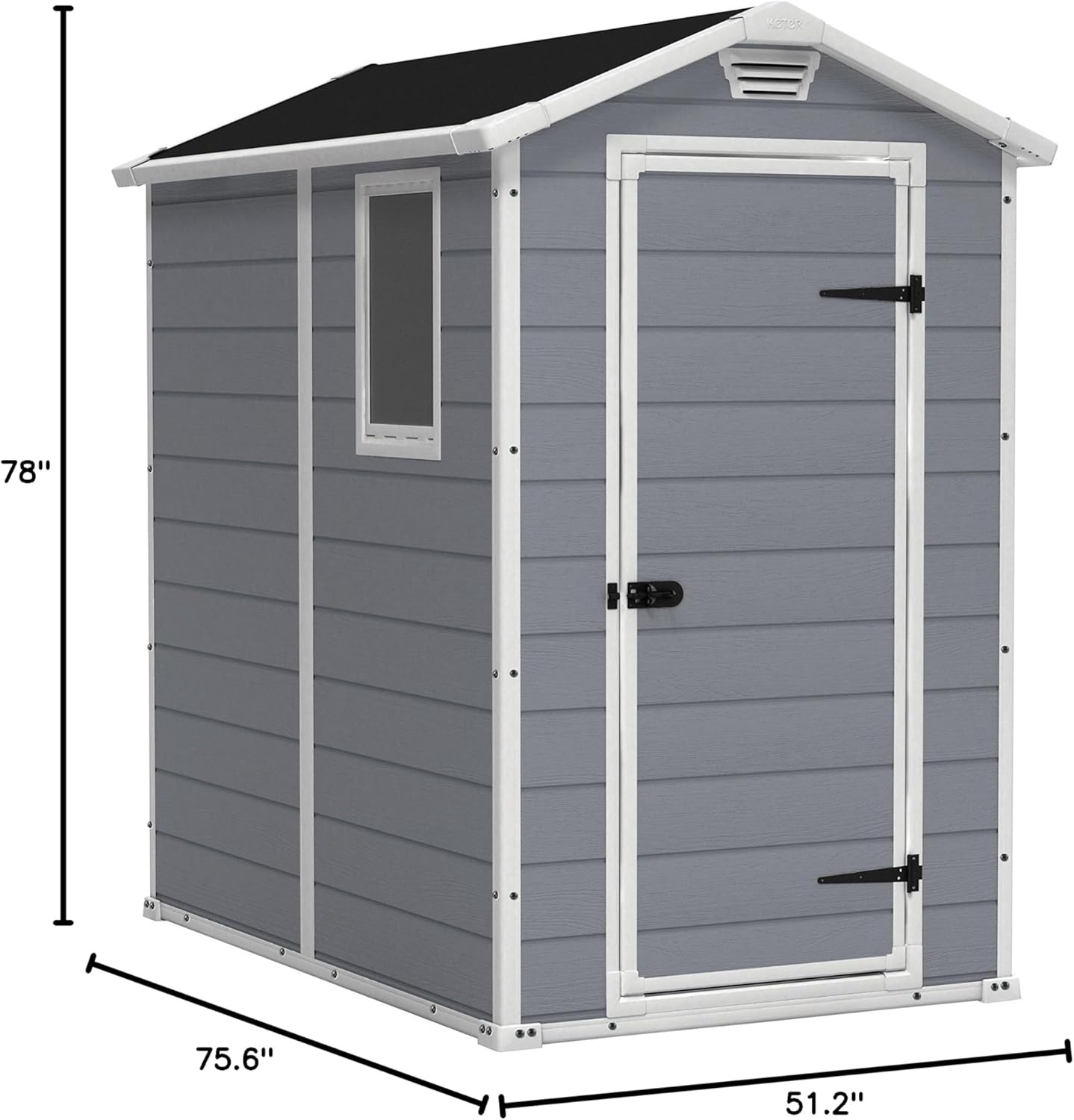 image:imageKeter Manor 4x6 Resin Outdoor Storage Shed KitPerfect to Store Patio Furniture Garden Tools Bike Accessories Beach Chairs and Lawn Mower Grey amp White