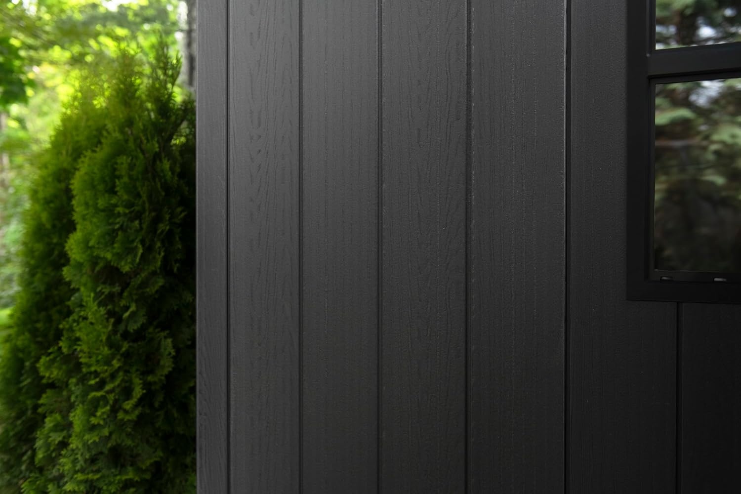 image:imageKeter Newton Plus 75x7 Ft AllWeather Storage Shed with Skylight Window Builtin Ventilation Customizable Walls amp Lockable Double Doors Graphite75x17