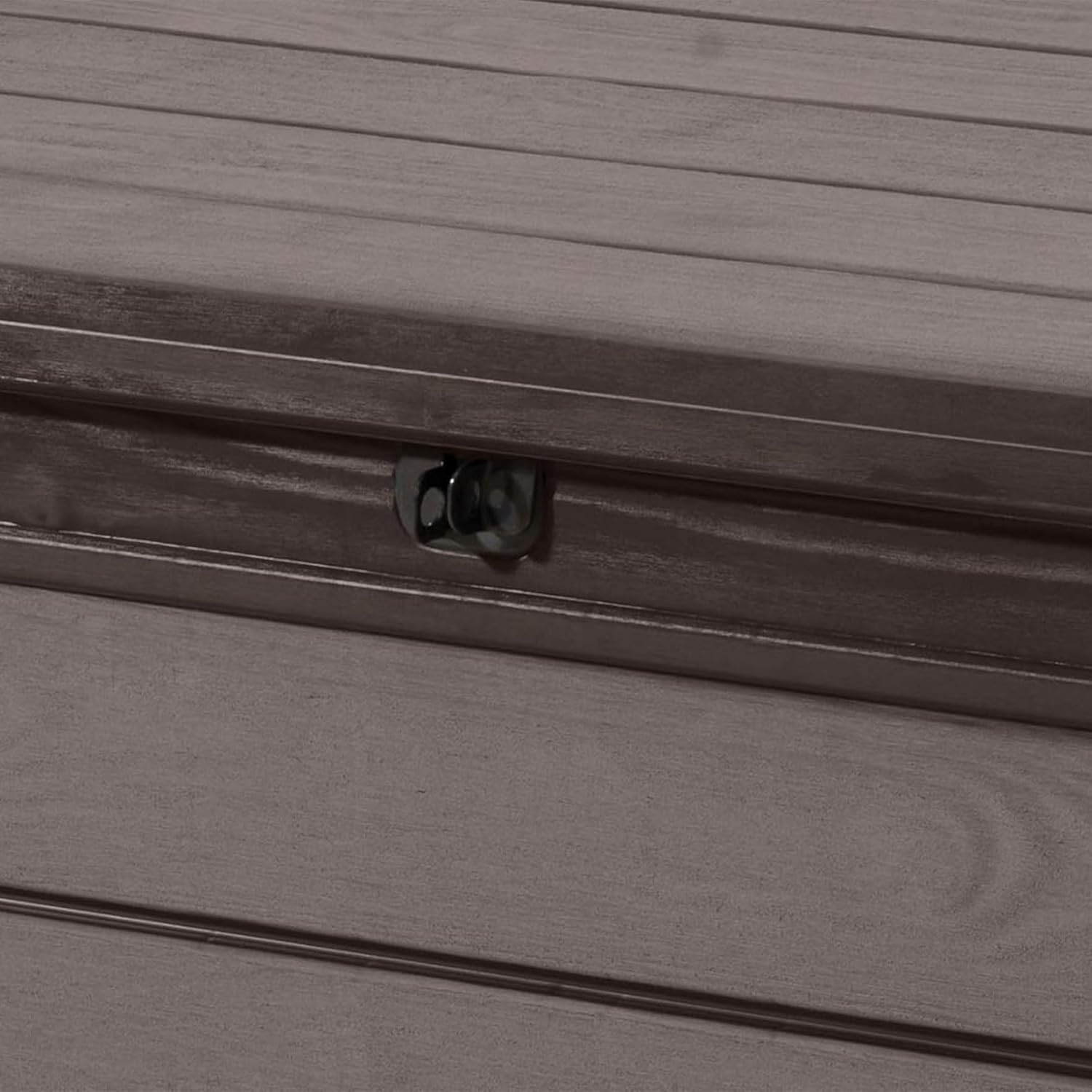image:imageKeter Outdoor Storage Deck Box for Patio Backyard amp Garden Brushwood 120 Gal Brown Lockable Organizing and Waterproof Plastic Container Bench