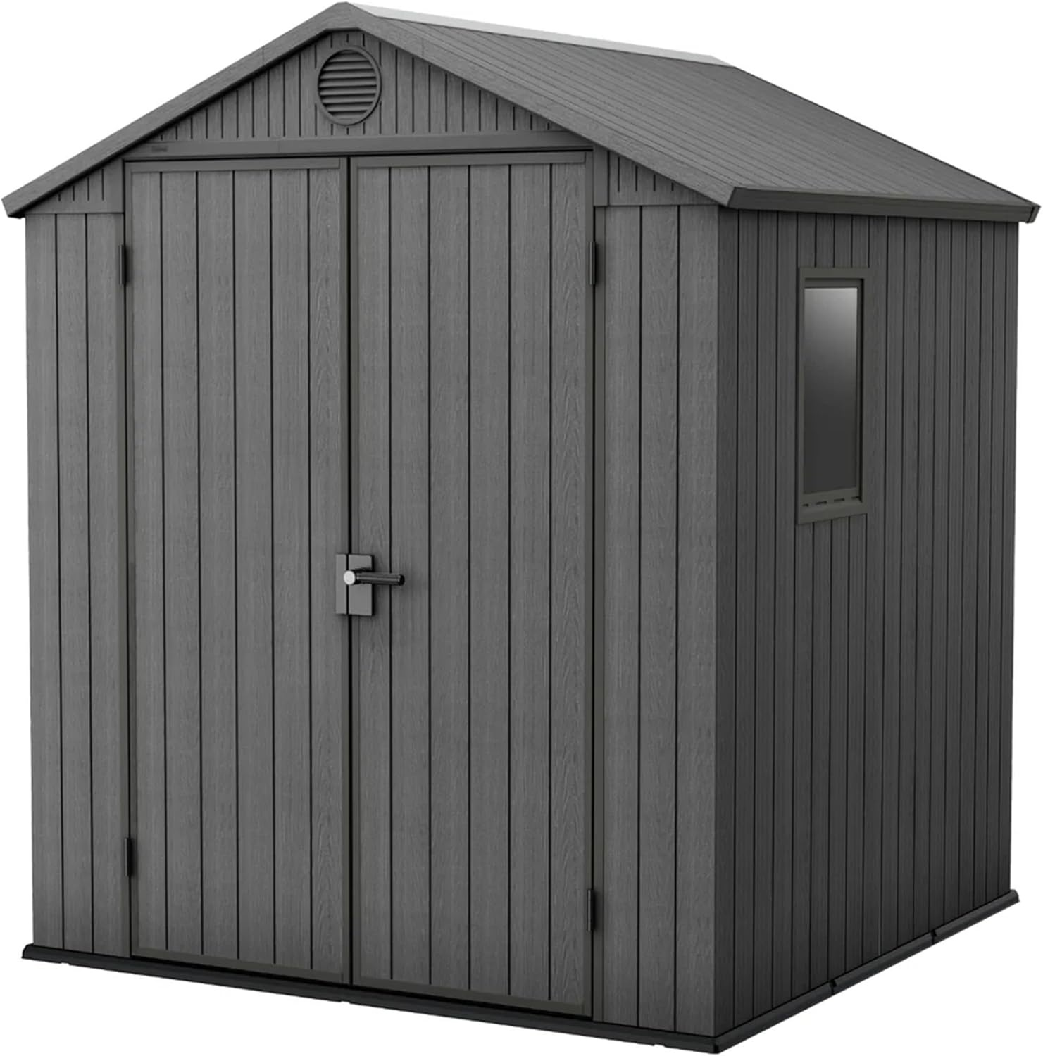 image:imageKeter Outdoor Storage Tool Shed for House Patio amp Yard Darwin 6 x 8 Ft Graphite Gray Portable and Lockable Resin Utility Organizer for Backyard Pool Garden or Lawn OrganizationGray
