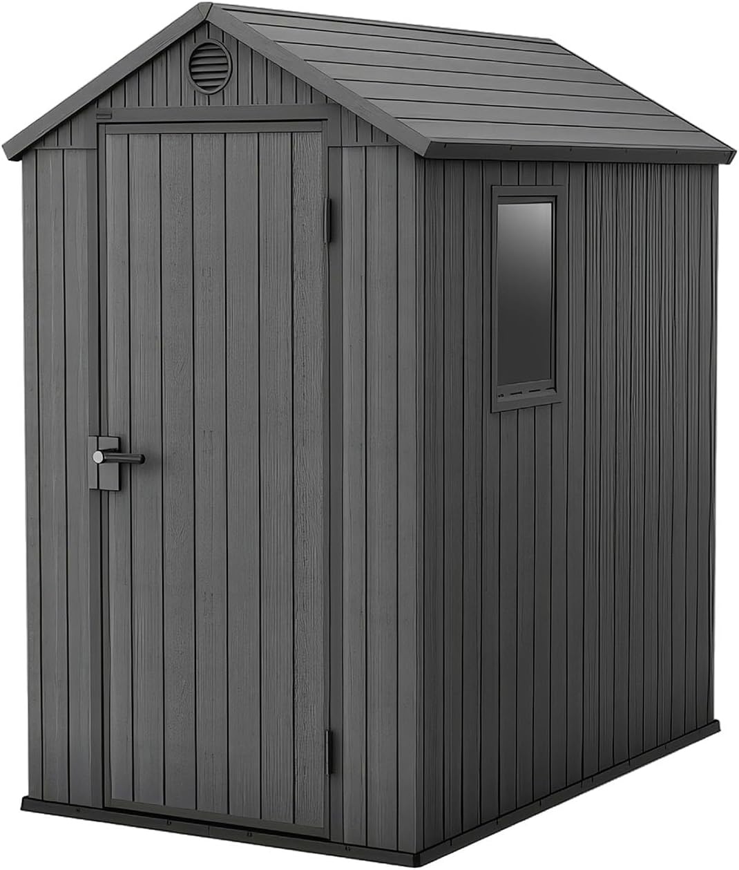 image:imageKeter Outdoor Storage Tool Shed for House Patio amp Yard Darwin 6 x 8 Ft Graphite Gray Portable and Lockable Resin Utility Organizer for Backyard Pool Garden or Lawn OrganizationGray