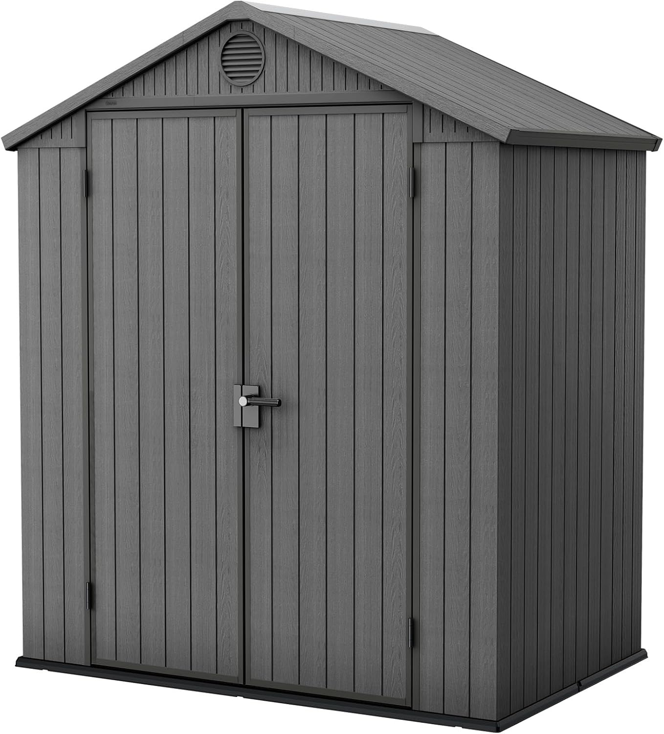 image:imageKeter Outdoor Storage Tool Shed for House Patio amp Yard Darwin 6 x 8 Ft Graphite Gray Portable and Lockable Resin Utility Organizer for Backyard Pool Garden or Lawn OrganizationGray