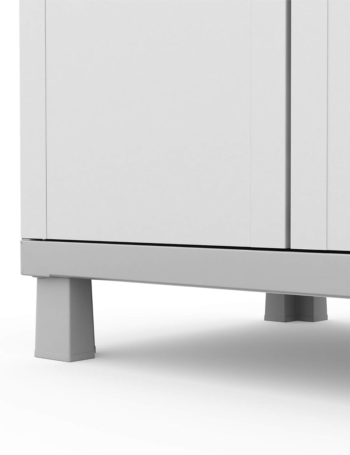 image:imageKeter Storage Cabinet with Doors and Shelves for Laundry Room Garage Bathroom Accessories Closet and Home Organization White amp Grey