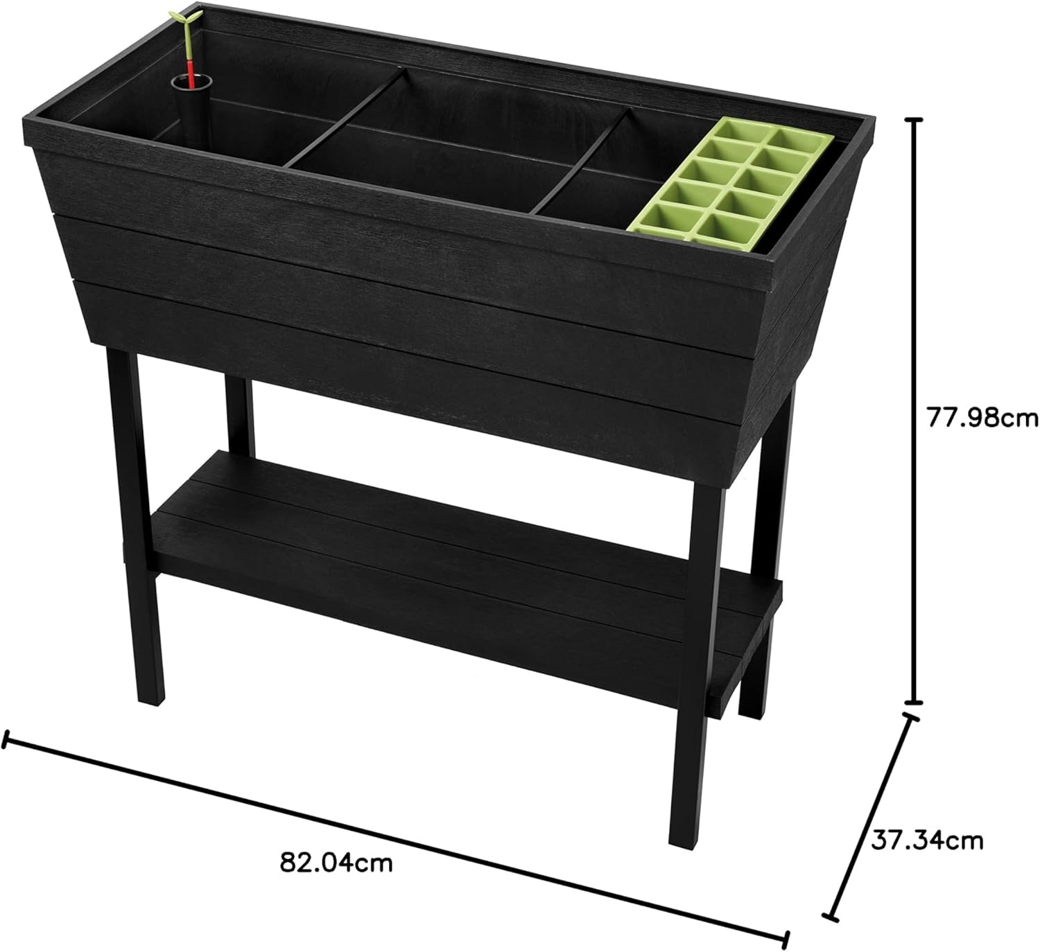 image:imageKeter Urban Bloomer 127 Gallon Raised Garden Bed and Outdoor Herb Garden Planter with Self Watering Gauge and Drainage Plug Dark GreyUrban Bloomer Planter