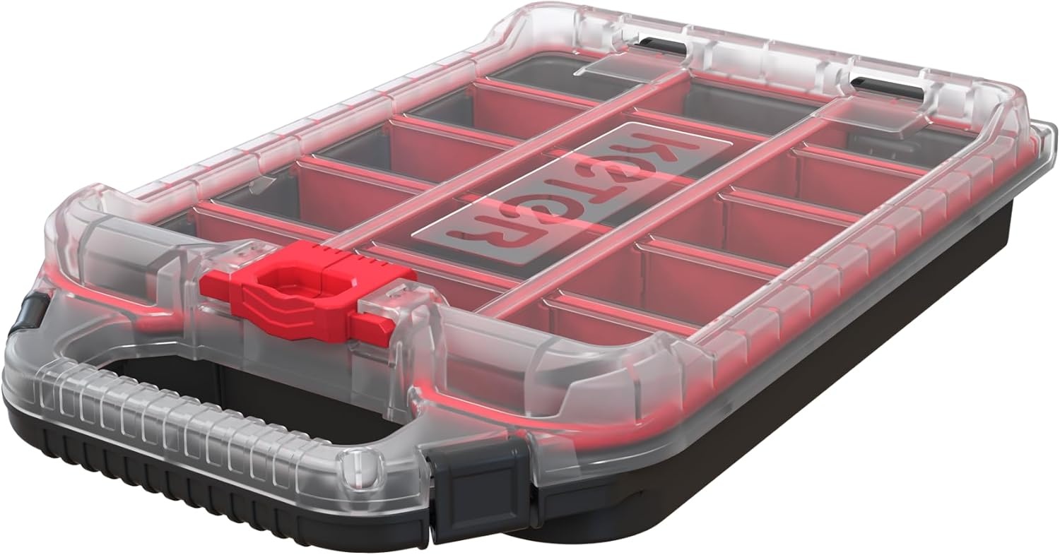 image:imageStack N Roll 4Piece Rolling Tool Storage System Includes Large Rolling Tool Box 2Drawer Tool Box amp 2 Tray Organizers Modular Stackable Tool Storage with Wheels for Garage amp Workshop4PC System