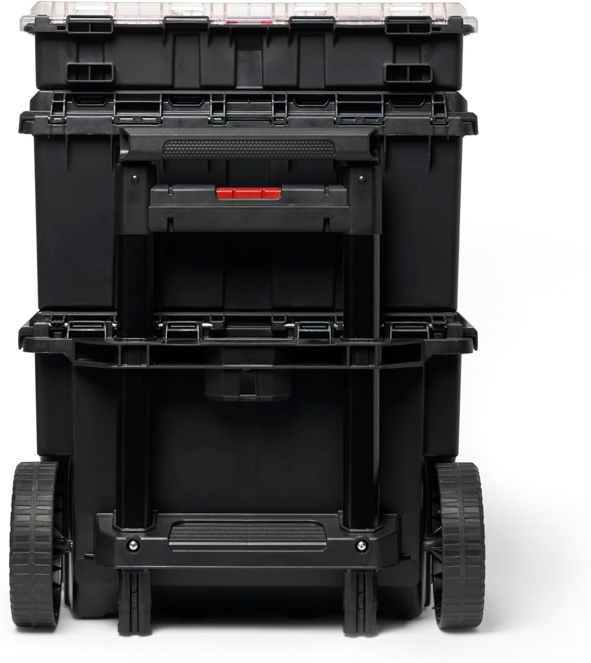 image:imageStack N Roll 4Piece Rolling Tool Storage System Includes Large Rolling Tool Box 2Drawer Tool Box amp 2 Tray Organizers Modular Stackable Tool Storage with Wheels for Garage amp Workshop3PC System