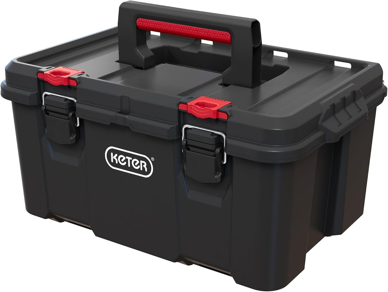 image:imageStack N Roll 4Piece Rolling Tool Storage System Includes Large Rolling Tool Box 2Drawer Tool Box amp 2 Tray Organizers Modular Stackable Tool Storage with Wheels for Garage amp Workshop3PC System