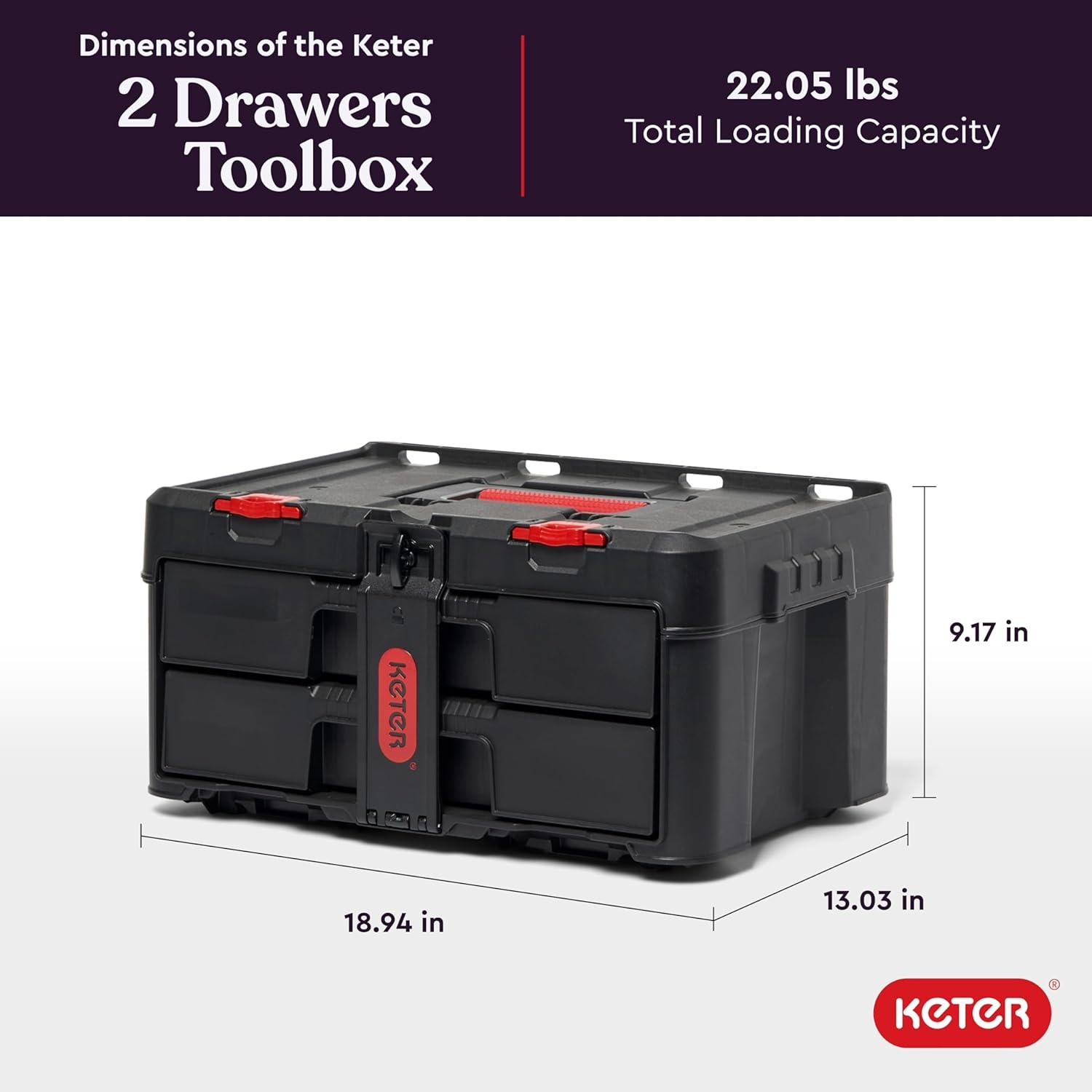 image:imageStack N Roll 4Piece Rolling Tool Storage System Includes Large Rolling Tool Box 2Drawer Tool Box amp 2 Tray Organizers Modular Stackable Tool Storage with Wheels for Garage amp Workshop2 Drawer