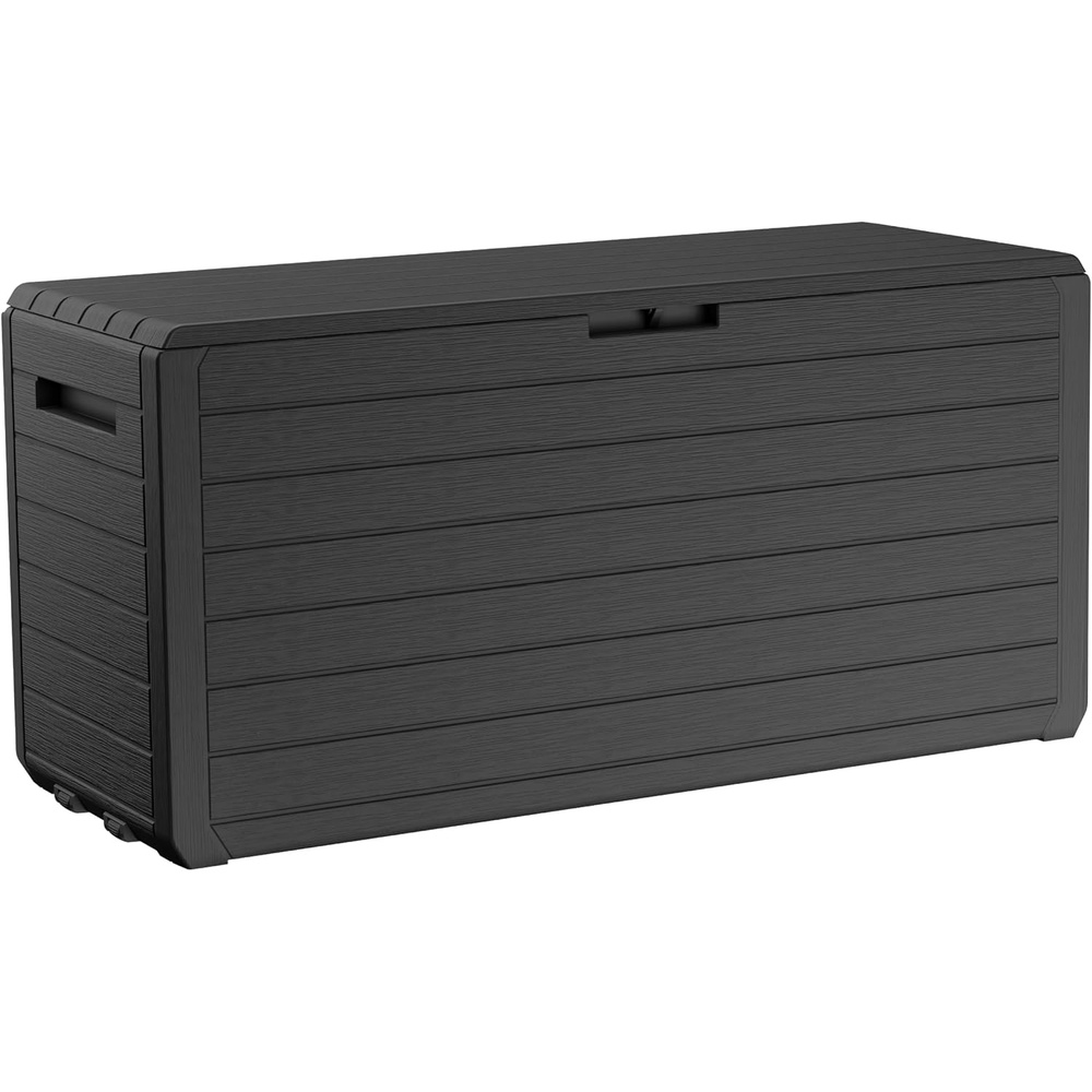 image:imageKeter Atlas 70 Gallon Deck Box WeatherResistant Outdoor Storage Chest for Patio Yard amp Pool Durable Resin Construction Lockable Lid EasyOpen DesignAtlas Graphite
