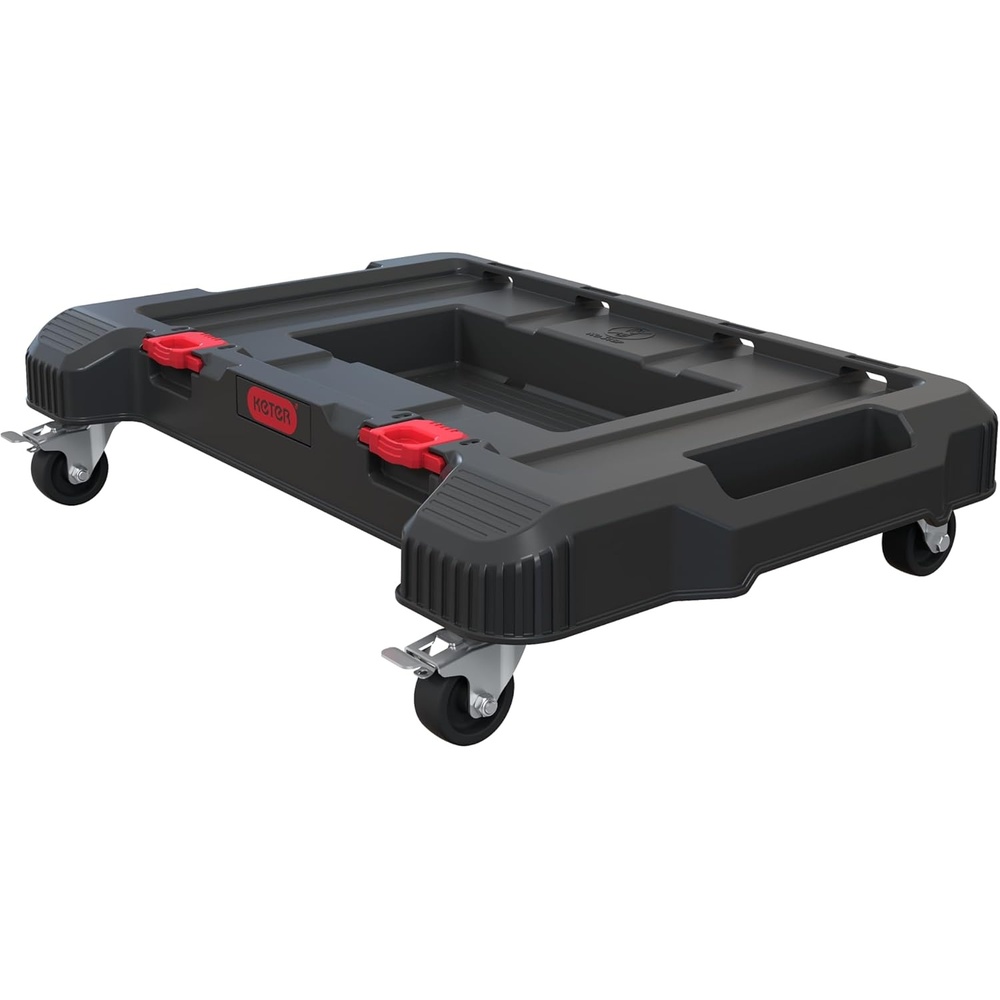image:imageStack N Roll 4Piece Rolling Tool Storage System Includes Large Rolling Tool Box 2Drawer Tool Box amp 2 Tray Organizers Modular Stackable Tool Storage with Wheels for Garage amp WorkshopDolly