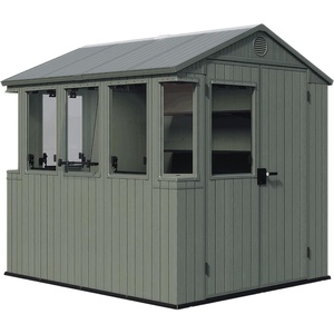 image:imageKeter Darwin 6x8 ft Potting Shed  WeatherResistant Resin Greenhouse Shed with Windows Builtin Ventilation Double Lockable Doors amp Hybrid Translucent Roof Green