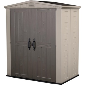 image:imageKeter Factor 6x3 Outdoor Storage Shed KitPerfect to Store Patio Furniture Garden Tools Bike Accessories Beach Chairs and Push Lawn Mower Taupe amp Brown6x3