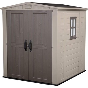 image:imageKeter Factor 6x6 Large Resin Outdoor Storage Shed for Patio Furniture Lawn Mower and Bike Storage