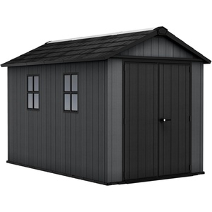 image:imageKeter Newton Plus 75x7 Ft AllWeather Storage Shed with Skylight Window Builtin Ventilation Customizable Walls amp Lockable Double Doors Graphite75x11
