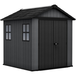 image:imageKeter Newton Plus 75x7 Ft AllWeather Storage Shed with Skylight Window Builtin Ventilation Customizable Walls amp Lockable Double Doors Graphite75x7