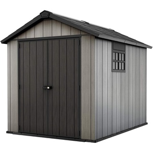image:imageKeter Oakland 75x7 Foot Large Resin Outdoor Shed with Customizable Walls for Lawn Mower and Bike Storage 75 x 7 GreyGray