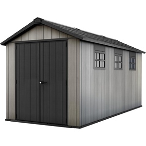 image:imageKeter Oakland Extension 75x15 Ft AllWeather Storage Shed with Skylight Window Builtin Ventilation Customizable Walls amp Lockable Double Doors Grey