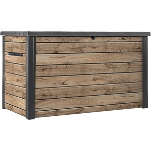 image:imageKeter Signature Collection 230 Gallon Resin Deck Box Organization and Storage Box for Patio Outdoor Cushions Throw Pillows Garden Tools and Pool Supplies Pine