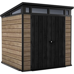 image:imageKeter Signature Collection 7x7 Ft AllWeather Storage Shed with Skylight Window Builtin Ventilation amp Lockable Double Doors Ashwood