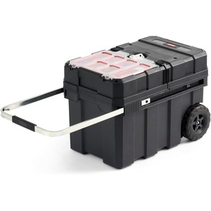 image:imageStack N Roll 4Piece Rolling Tool Storage System  Includes Large Rolling Tool Box 2Drawer Tool Box amp 2 Tray Organizers  Modular Stackable Tool Storage with Wheels for Garage amp WorkshopMasterloader