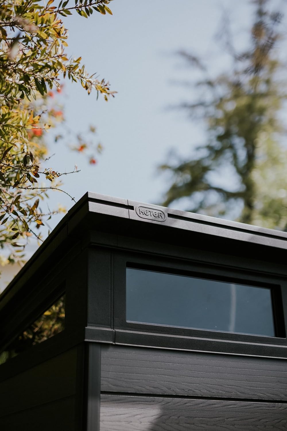 image:imageKeter Cortina 11x7 Ft AllWeather Storage Shed with Skylight Window Builtin Ventilation Customizable Walls amp Lockable Double Doors Graphite