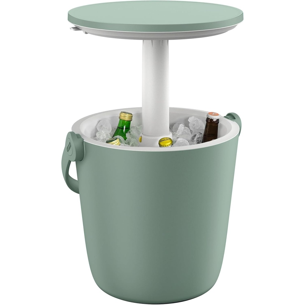 image:imageKeter Go Bar 42 Gallon Portable Beer and Wine Cooler with Handle and Pop Up Outdoor Table Perfect for Your Patio Picnic and Beach Accessories GraphiteGreen