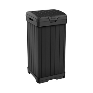 image:imageKeter Baltimore Resin 38 Gallon Outdoor Kitchen Trash Can with Lid and Drip Tray for Easy CleaningPerfect for Patio Dining BlackBaltimore