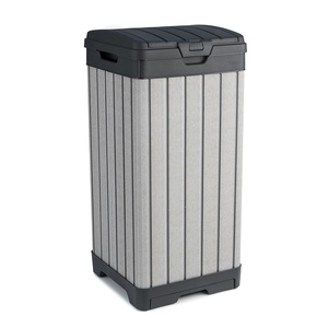 image:imageKeter Baltimore Resin 38 Gallon Outdoor Kitchen Trash Can with Lid and Drip Tray for Easy CleaningPerfect for Patio Dining BlackRockford