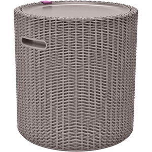 image:imageKeter Cool Side Table Cooler 3 in 1 Outdoor Patio Table and Ice Chest Storage Ideal Hot Tub Table Decor and Outdoor Patio Bar Portable Bar CappuccinoTaupe