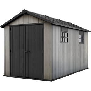 image:imageKeter Oakland Extension 75x13 Ft AllWeather Storage Shed with Skylight Window Builtin Ventilation Customizable Walls amp Lockable Double Doors Grey