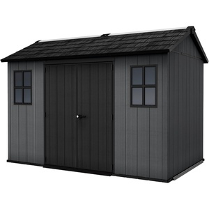 image:imageNewton 11x75 Ft AllWeather Storage Shed with Skylight Window Builtin Ventilation Customizable Walls amp Lockable Double Doors Grey